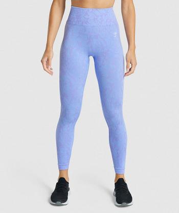 Leggins Gymshark Adapt Animal Seamless Mujer Azules Claro | CO 2915LIS